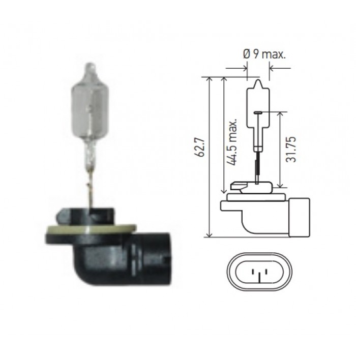 HEL894 12V 37.5W Halogen Bulb for PGJ13 T3.25