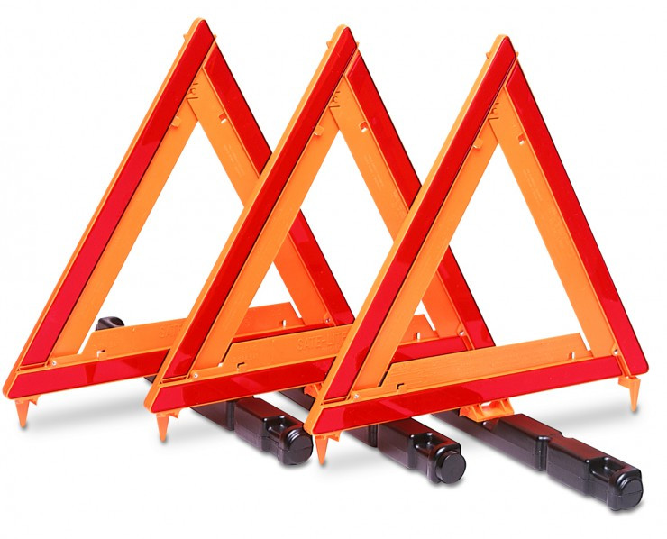 Picture of Custer Products CUPEMT3-KIT-1 3 Pieces Emergency Warning Triangle Kit - Orange