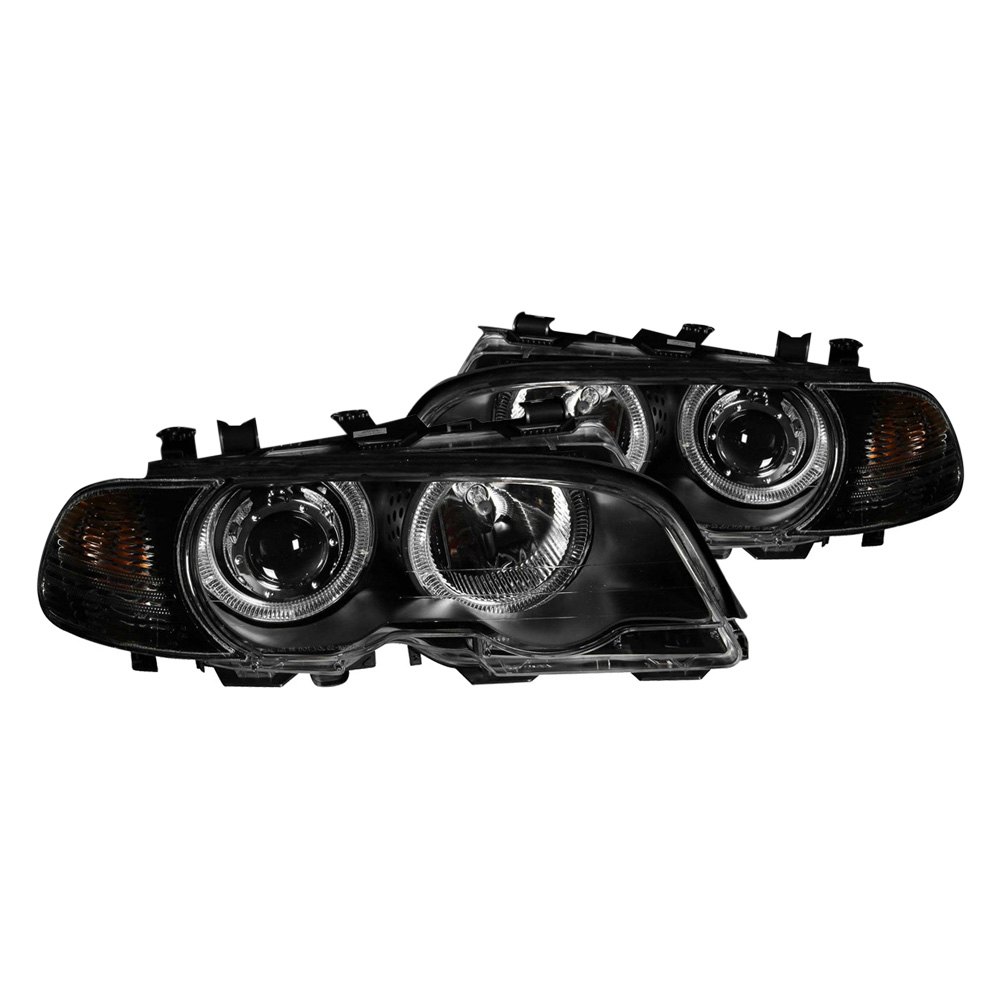 Picture of Anzo USA 121269 01-04 BMW 3 Series E46 M3 Projector with Halo Black Clear with Amber Headlights