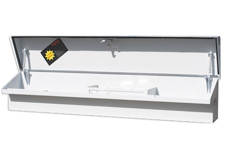 67STS 67 in. Slant Top Steel Side Box, White