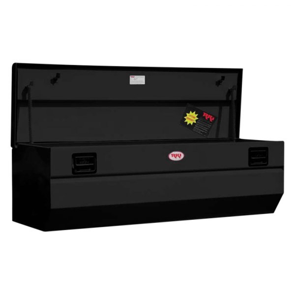 M58U-1NMB Single Lid Steel Chest Tool Box with Offset for Fullsize, Black