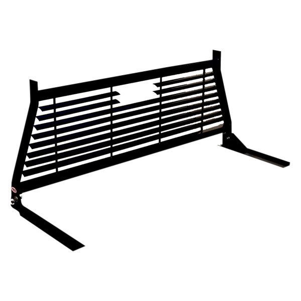 RKIWG10B Window Grille Steel Louvered Cab Rack Full Size for 2004 Plus F150 & Super Duty, Black