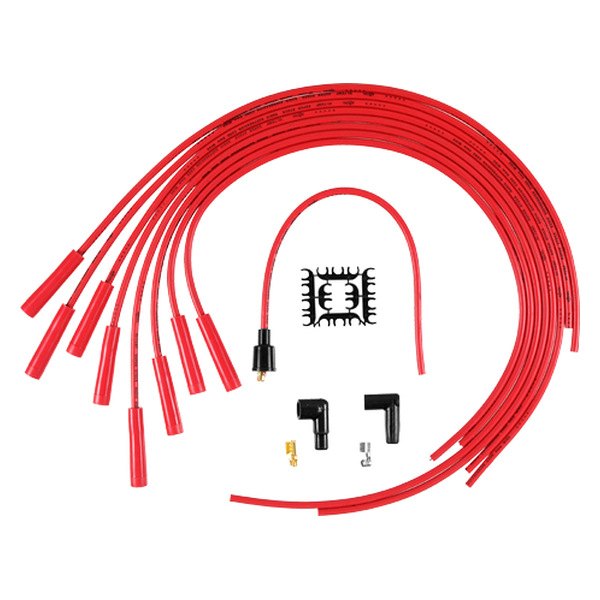 APG4040R 8 mm Universal Fit Super Stock Suppression Spark Plug Wire, Red