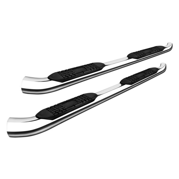PMX41120S 1999-2017 4 in. Silverado, Sierra Polished Oval Curved Tubes - Body Mount, Stainless Steel