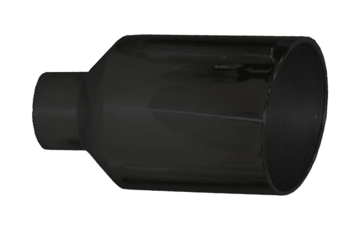 5 x 10 x 18 in. Rolled Bolt on Tail Pipe Tip - Black