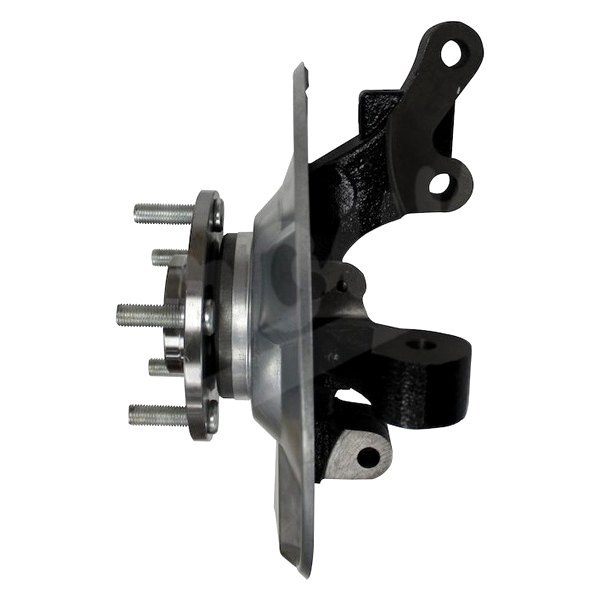 Front Passenger Side Axle Hub Assembly, Silver & Black