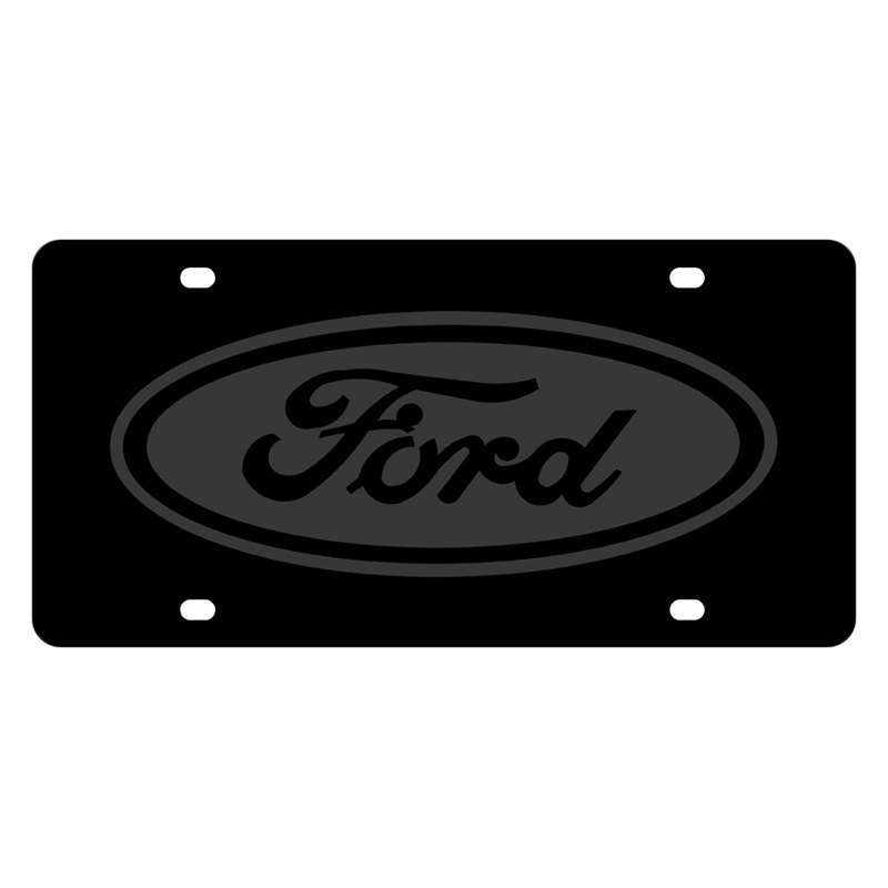 EUR3501-7 SS Plate with Black Ford Logo