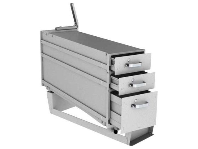 KGM40250 23 x 14 x 56 in. 3 Long Heavy-Duty Steel Drawer Unit, Additonal Van Equipment