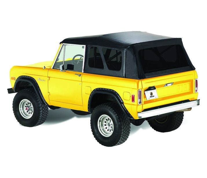 BES51533-01 Supertop Classic Replacement Soft Top Tinted Windows for 1966-1977 Ford Bronco, Black