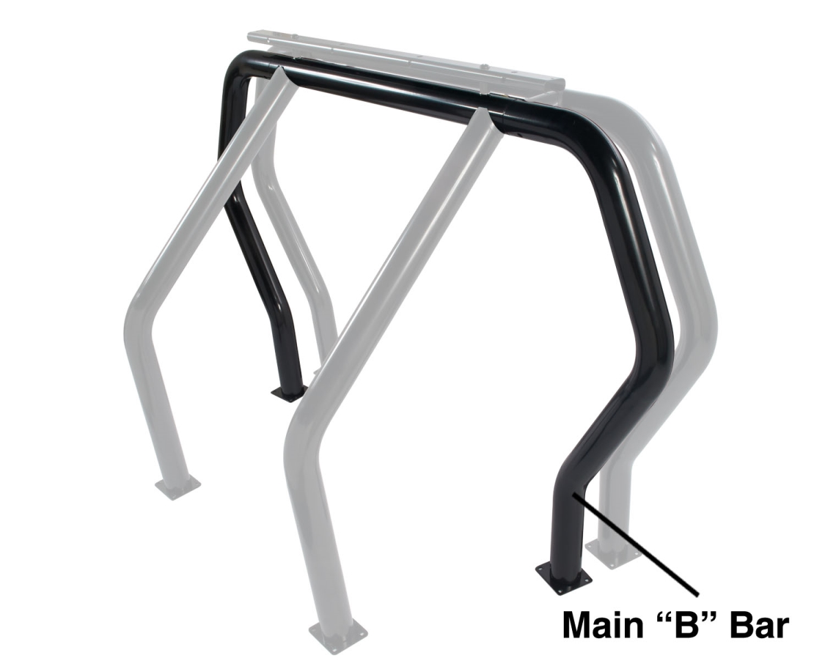 RHI90002B Full Size Pickup Rear Main B Bar for 1973 - 2011 GM, Black