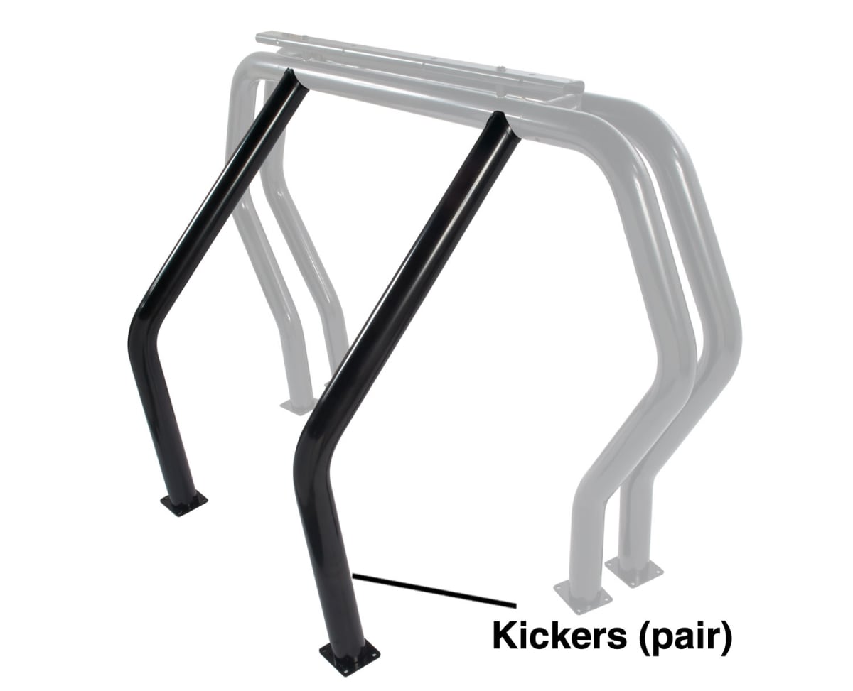 RHI9560B Full Size Pickup Kickers Bed Bars for 1973 - 2011 GM, Black