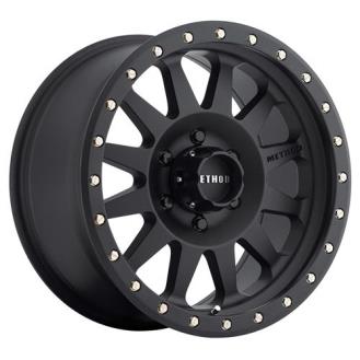 17 x 8.5 in. Double Standard 5 on 5 Bolt Pattern 4.75 in. Back Space - Matte Black