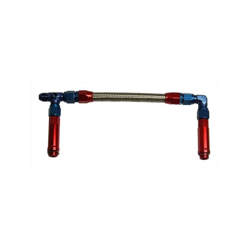 Carburetor Dual Feed 6AN Inlet Fuel Line - Red & Blue