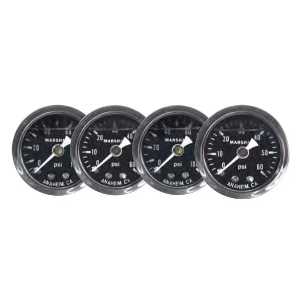 0-100 PSI Liquid Pressure Gauge Filled - Black