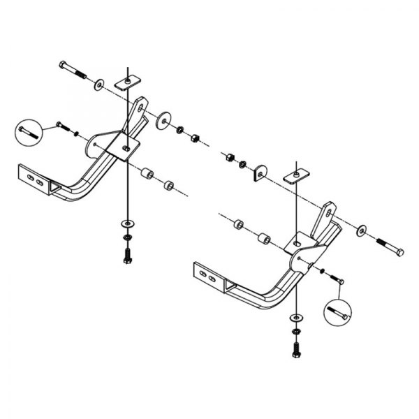 RDM118-8 Tow Bar Mounting Bracket Kit for 1996-1998 Geo Tracker & 1996-1998 Suzuki 2 Door Sidekick -  ROADMASTER INC