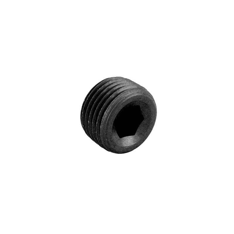 0.37 in. NPT Allen Socket Pipe Plug, Black - Pack of 2
