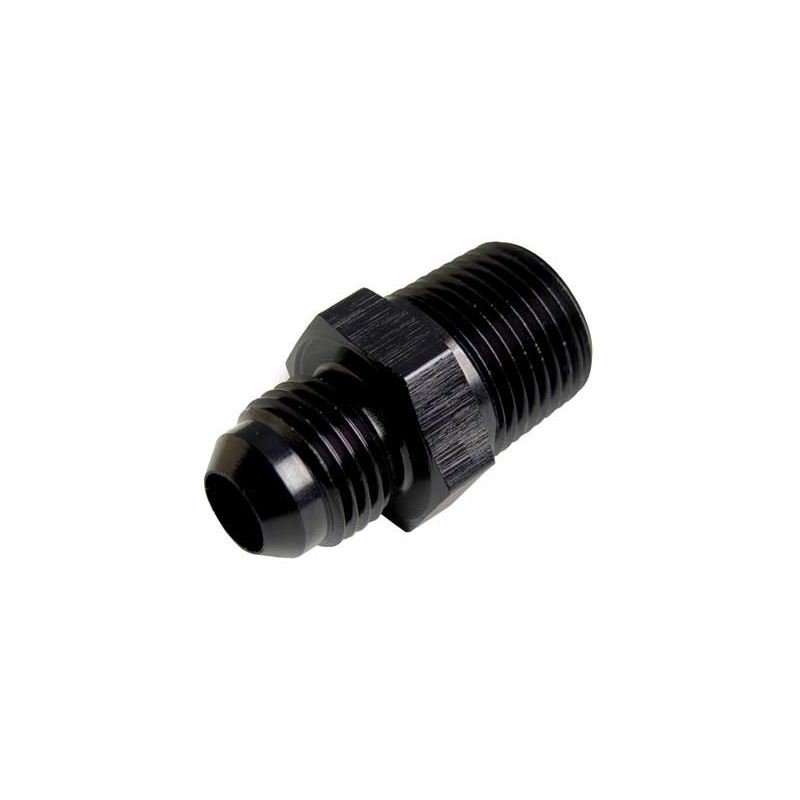 0.75 in. NPT To 8 An Straight Adapter Fitting, Black