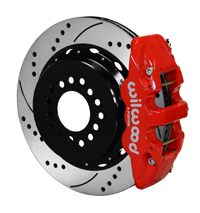 14 in. Big & Rear Parking Brake Kit - Red - Drilled Rotor
