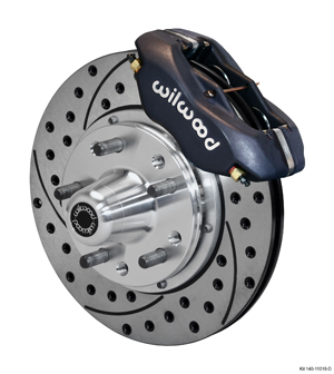 11 in. Forged Dynalite Pro Series Front Brake Kit - Drilled Rotor - Black Anodize Caliper