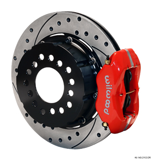 Forged Dynalite Pro Series Rear Brake Kit - Drilled - Red