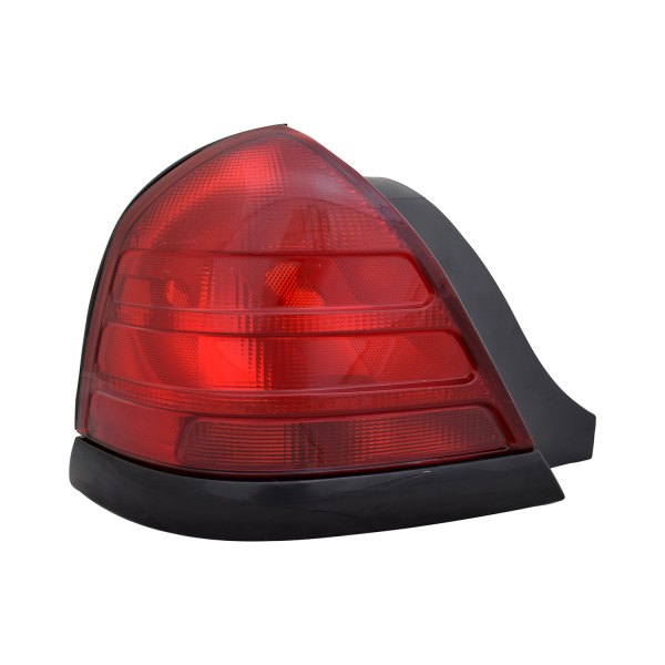 Left Handle Replacement Tail Light Lens & Housing for 2000-2011 Ford Crown Victoria, Red & Black
