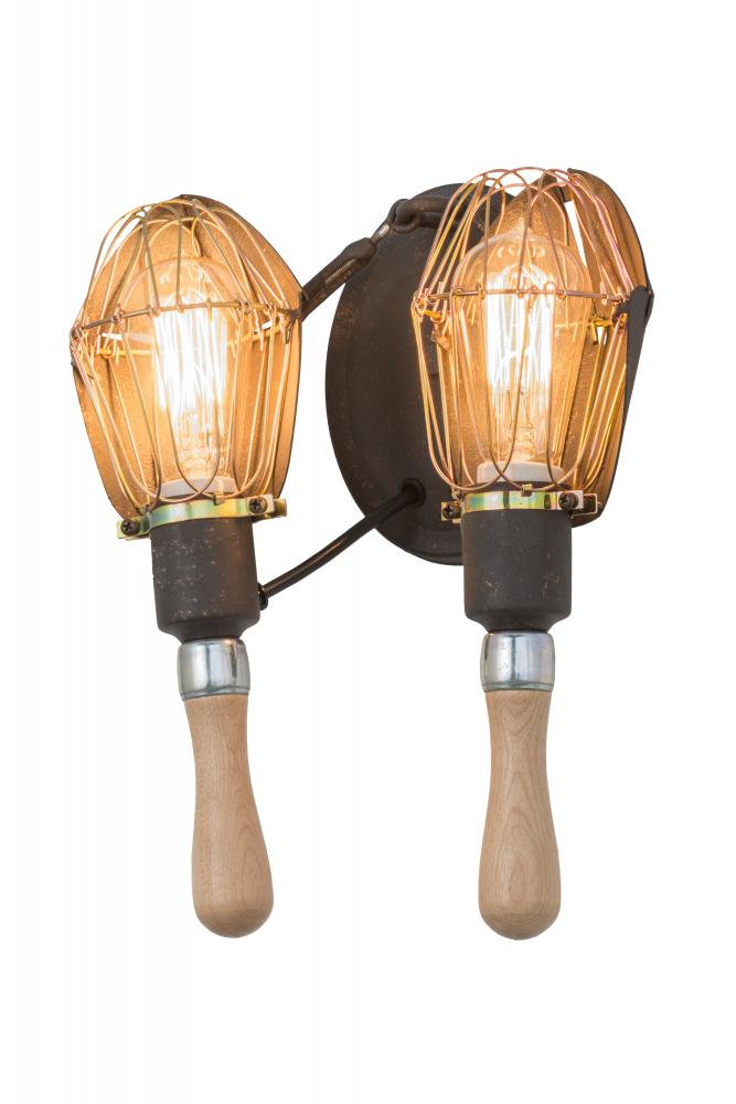 165256 12 in. Juala Pin 2 Light Wall Sconce, Copper & Rust