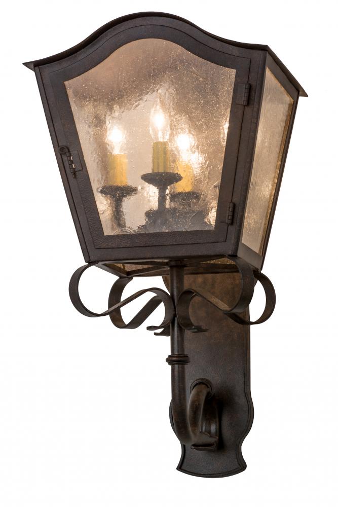 165282 12 in. Christian Wall Sconce, Black