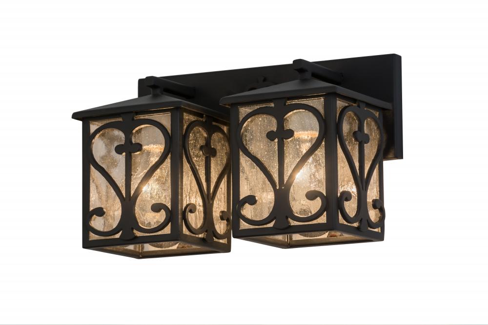 169391 14 in. Caprice 2 Light Vanity Light, Black