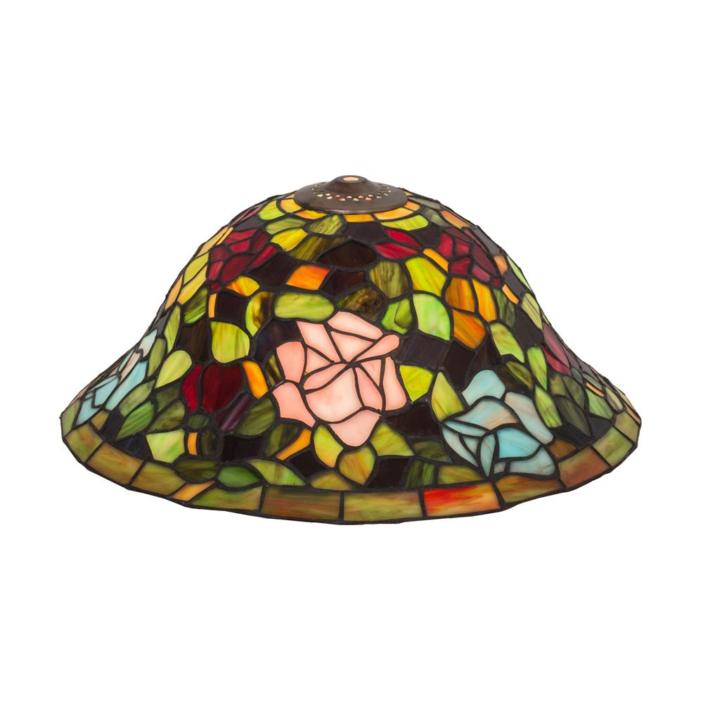 10689 6.75 x 16 in. Tiffany Rosebush Shade Lamp, Multicolor