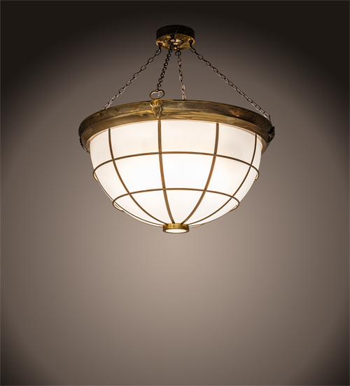 191822 48 in. Kahe Pendant, Statuario Idalight Brass