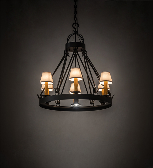 204943 28 in. Lakeshore with Downlight Chandelier, 6 Light
