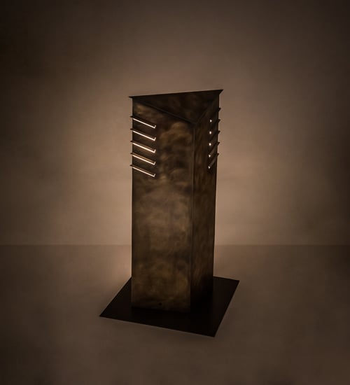 213135 36 in. High Aploks Bollard, Stataurio Idalight Chemical Burnished