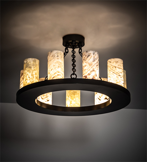 213472 30 in. Loxley Semi-Flushmount, 9 Light