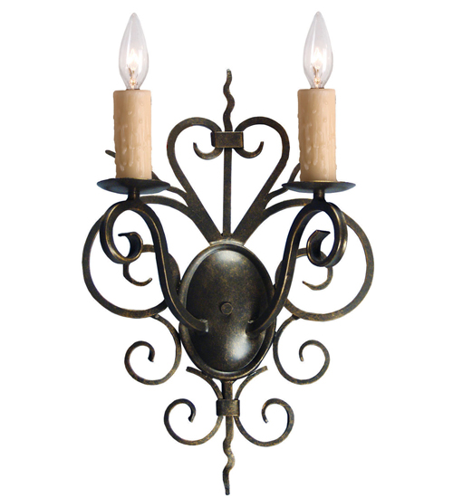 120137 15 in. Kenneth 2 Light Wall Sconce
