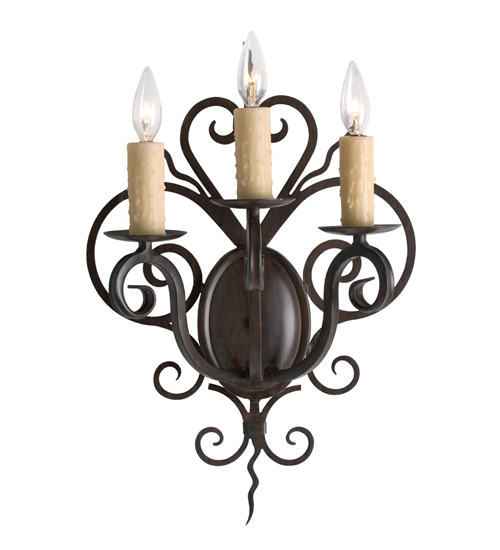 120138 15 in. Kenneth 3 Light Wall Sconce