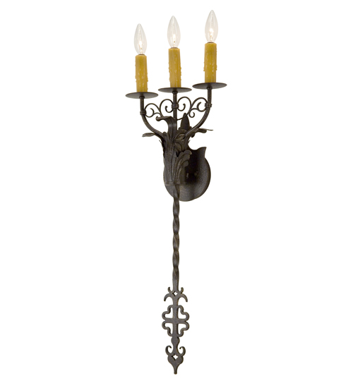 115897 11 in. Merano 3 Light Wall Sconce