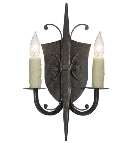 115640 11 in. Shield 2 Light Wall Sconce