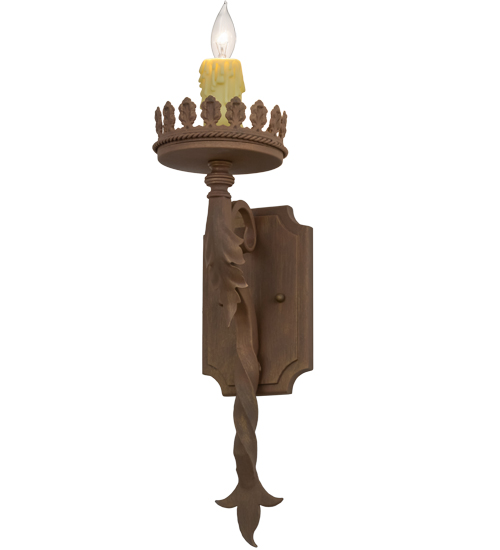 120202 6 in. Nordic Wall Sconce, Chocolate, Beige & Gold