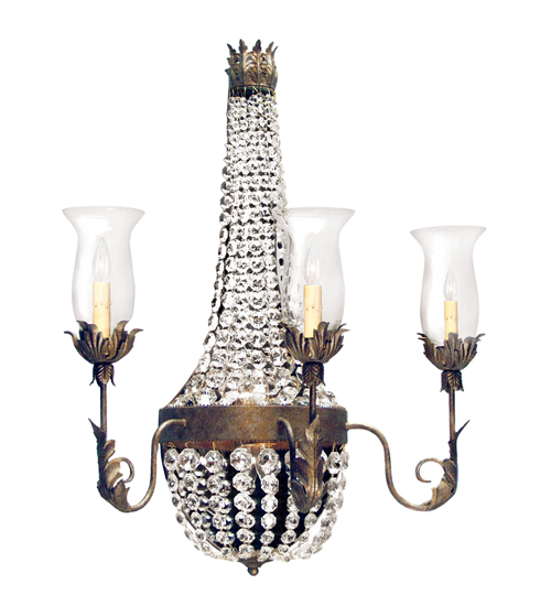 120220 26 in. Crista 3 Light Wall Sconce