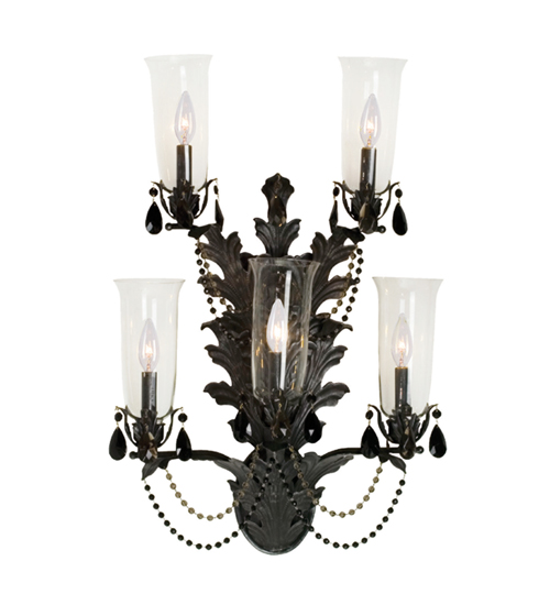 120231 20 in. French Baroque 5 Light Wall Sconce