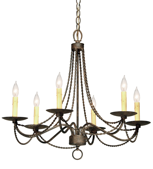 120794 28 in. Edwin 6 Light Chandelier