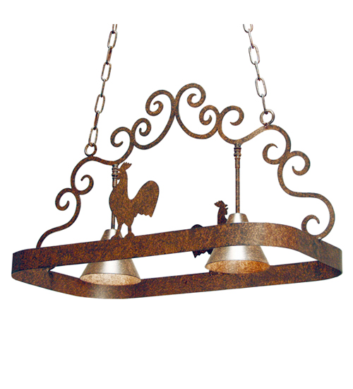 120246 32 in. Poulet 2 Light Pot Rack