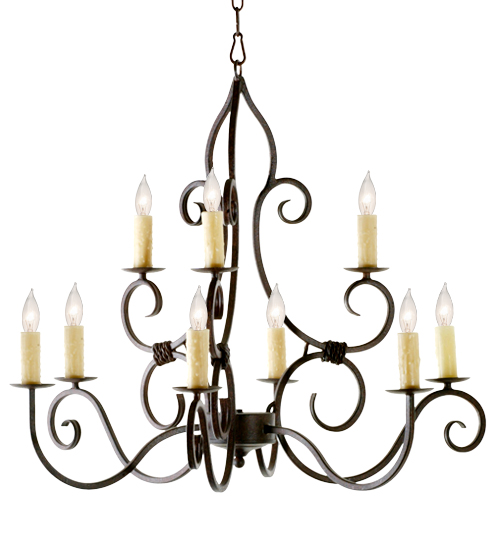 116294 36 in. Clayton 9 Light Two Tier Chandelier