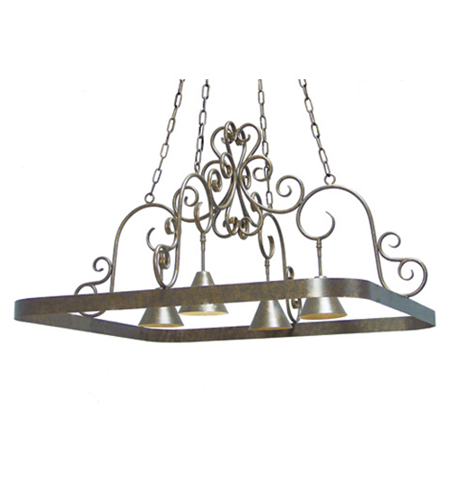 120216 48 in. Celeste 4 Light Pot Rack