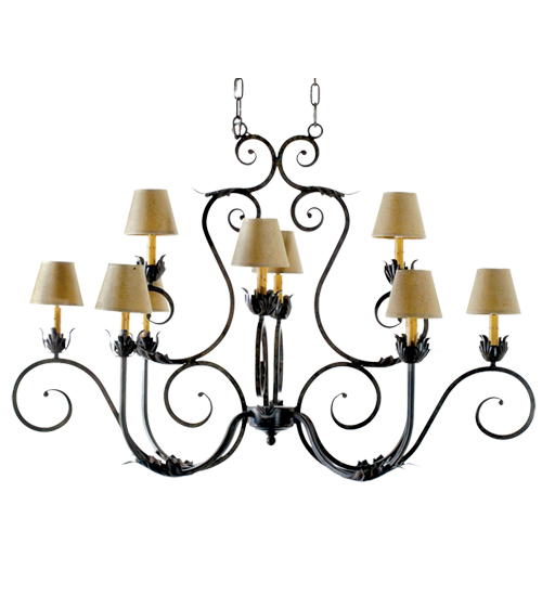 118049 48 in. Claire 10 Light Oblong Chandelier