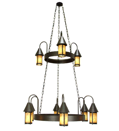 116523 48 in. Algonquin 9 Light Two Tier Chandelier