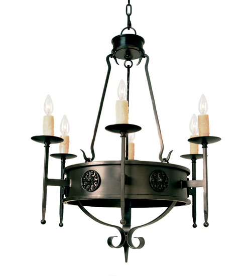 115168 30 in. Lorenzo 6 Light Chandelier