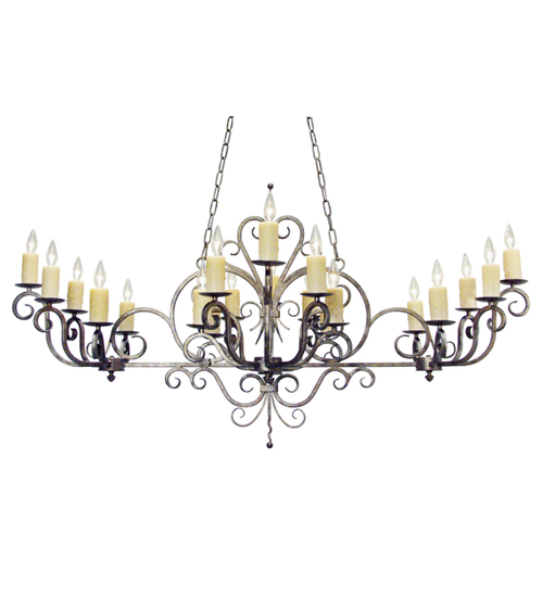 116416 60 in. Kean 20 Light Oblong Chandelier