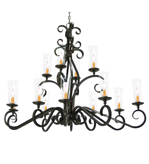 120293 60 in. Wilkes Two Tier Oblong Chandelier
