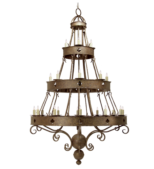 116981 78 in. Avila 24 Light Three Tier Chandelier
